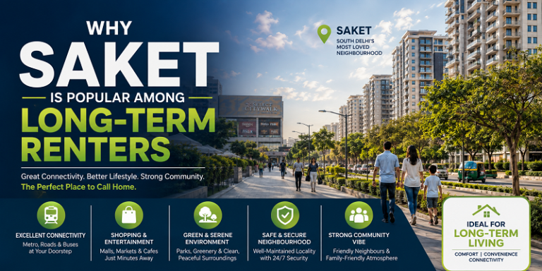 Why Saket Is a Top Choice for Long-Term Renters in Delhi