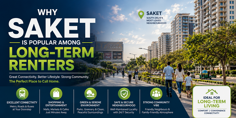 Why Saket Is a Top Choice for Long-Term Renters in Delhi