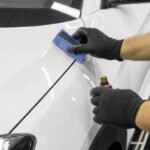 The process of applying a nano-ceramic coating on the car