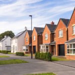 Recently completed homes at a modern housing estate in York.