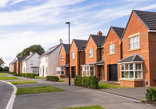 Recently completed homes at a modern housing estate in York.