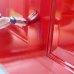 Homeowner gives his front door a new bold lick of paint