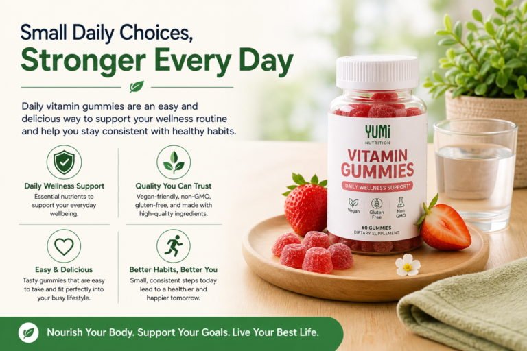 Daily multivitamin gummies for a wellness routine