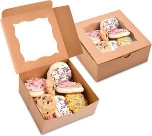 kraft gift box with window