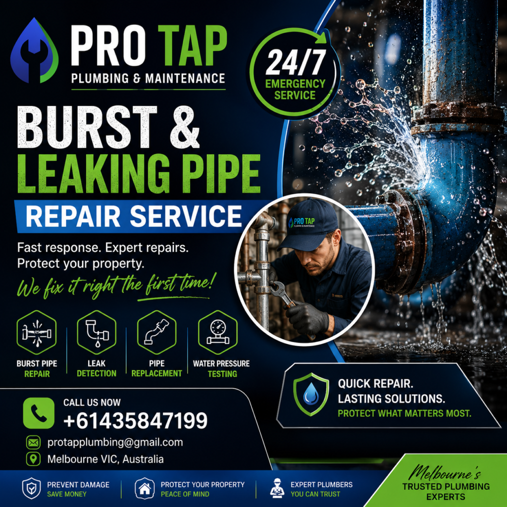 burst pipe repairs melbourne
