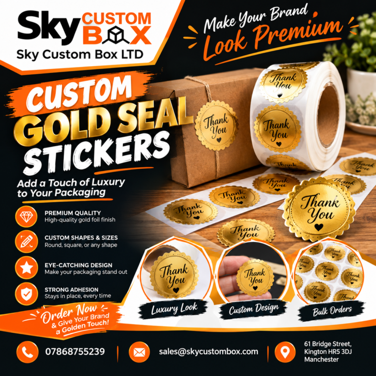 custom gold seal stickers