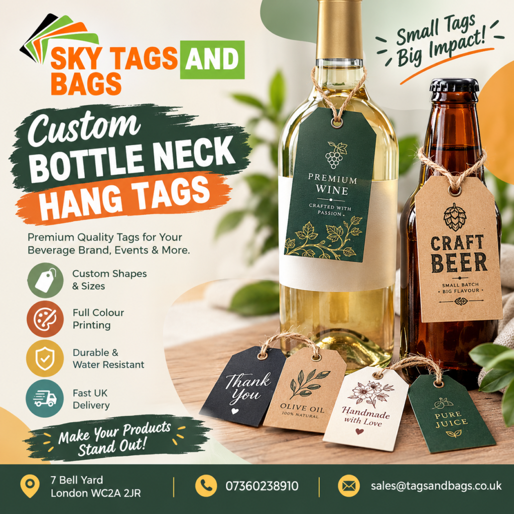 custom bottle neck hang tags