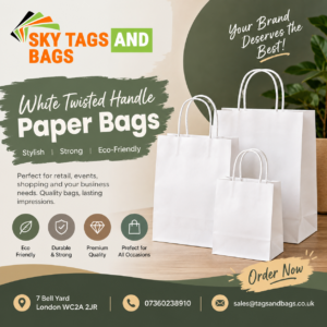 White Twisted Handle Paper Bags