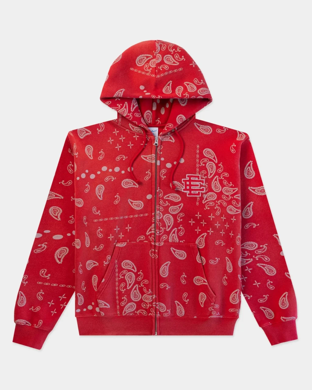 EE® Paisley Zip-Up Red Eric Emanuel Hoodie