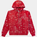 EE® Paisley Zip-Up Red Eric Emanuel Hoodie