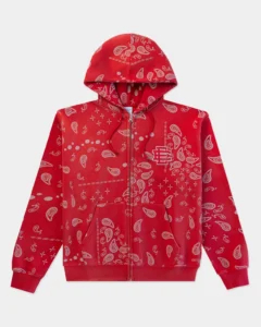 EE® Paisley Zip-Up Red Eric Emanuel Hoodie