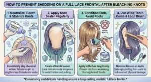 How to Prevent Shedding on a Full Lace Frontal After Bleaching Knots