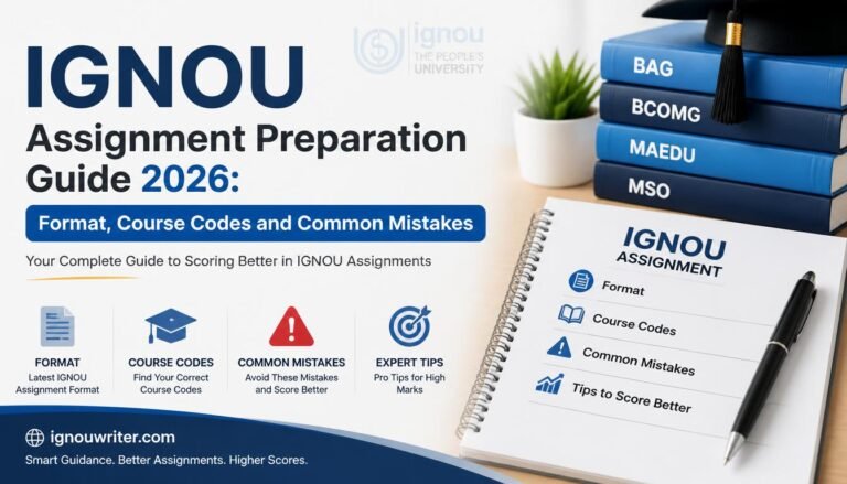 IGNOU Assignment Preparation Guide 2026 Format, Course Codes and Common Mistakes