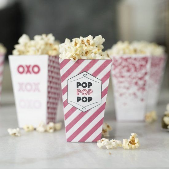 large white popcorn boxes