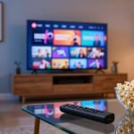 Firestick IPTV providing a relaxing evening of organized entertainment on a living room television