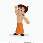 Chota Bheem cartoon main character in orange dhoti