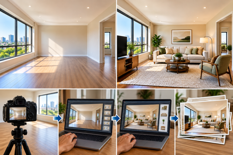 Empty Room to Virtual Staging Workflow
