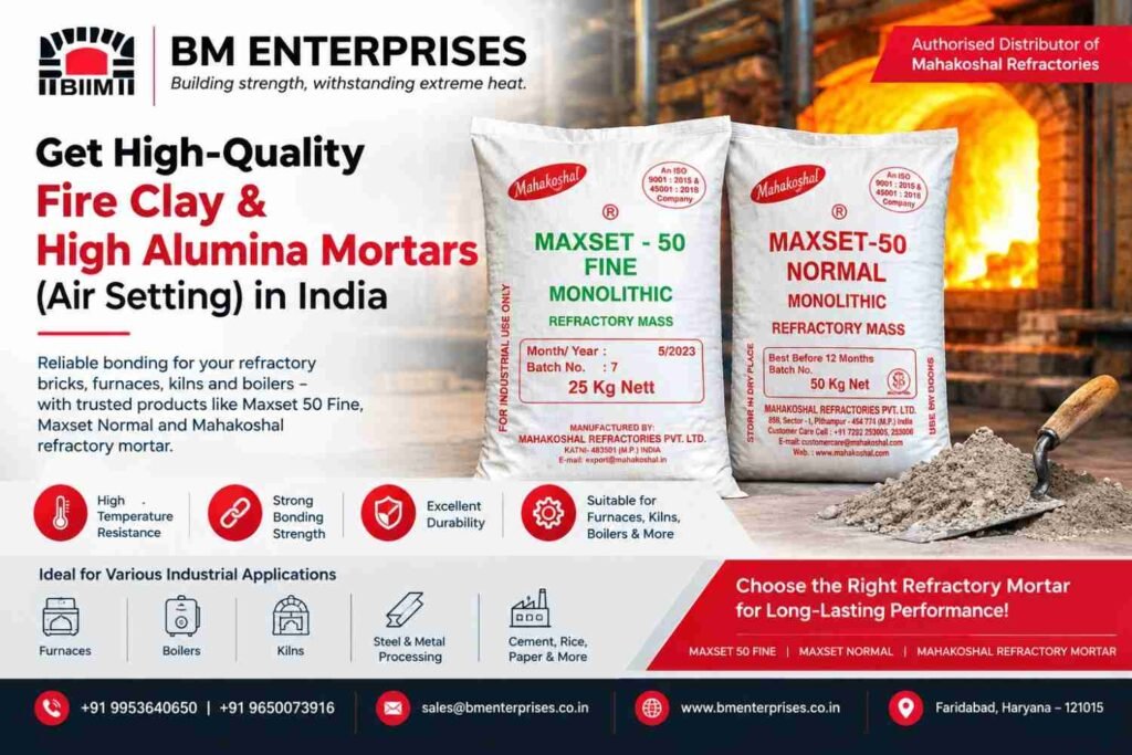 Get High-Quality Fire Clay & High Alumina Mortars