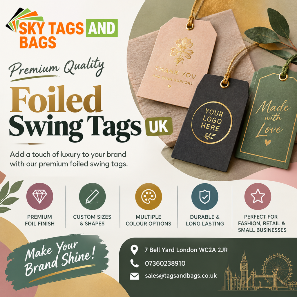 Foiled swing tags