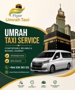 Makkah to Jeddah Taxi Fare for comfortable private travel in Saudi Arabia