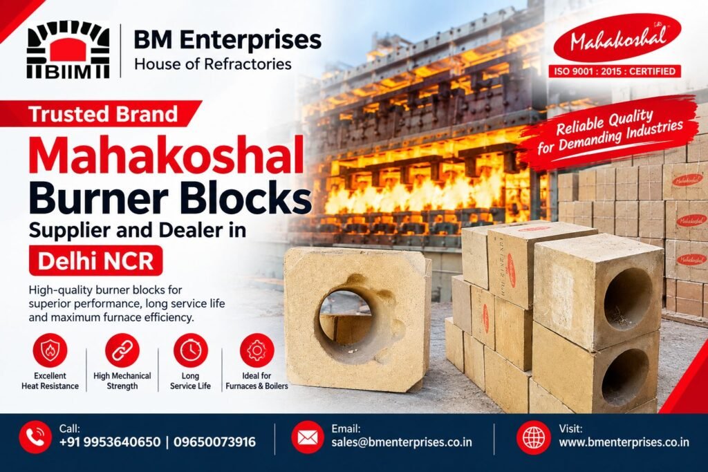 Refractory Burner Blocks, Burner Blocks in Delhi, burner blocks supplier, burner blocks for furnace, burner blocks dealer in India