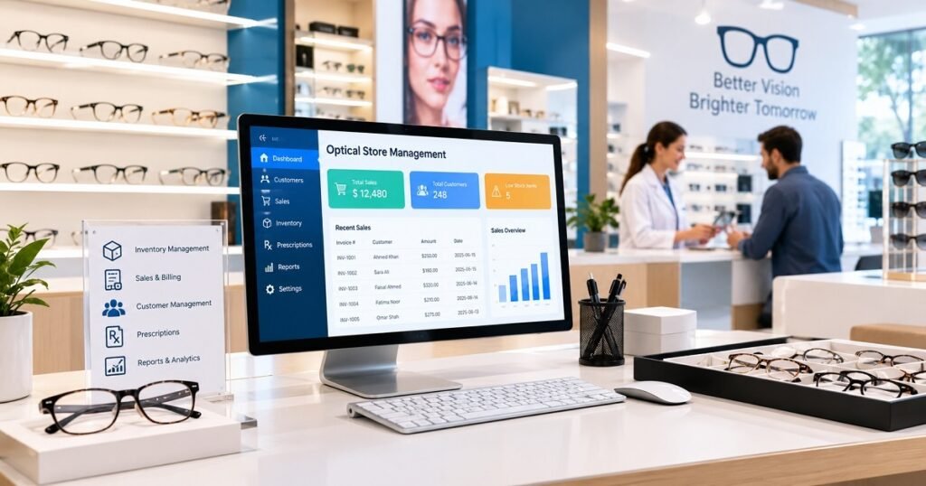 برنامج إدارة محلات البصريات